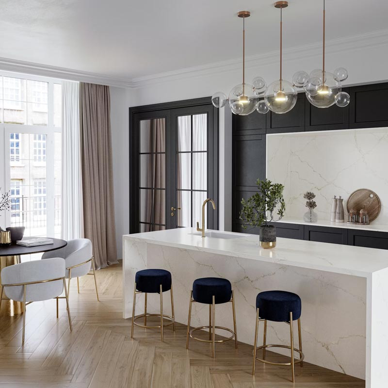 Plan de travail en Quartz Silestone® Blanc Elysée